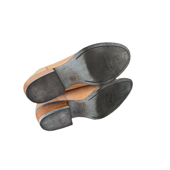 ARIAT BILLIE Unbridled Side Zip Short Boots Womens 9.5 Tan Distressed Leather - Picture 9 of 9